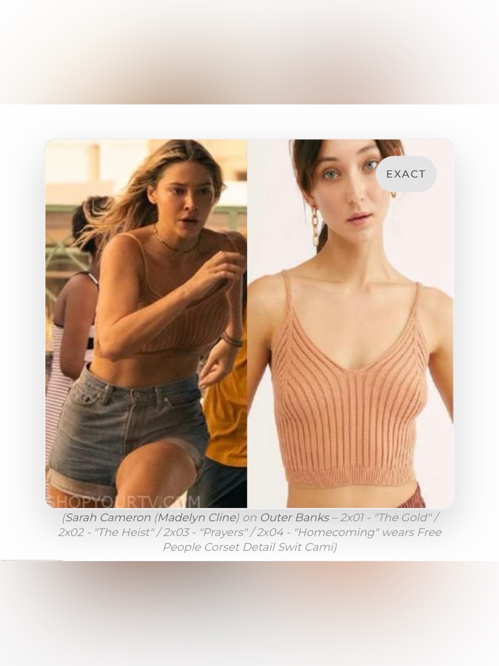 ASO Sarah Cameron Outer Banks Free People Corset Detail Swit Cami ALT COLOR